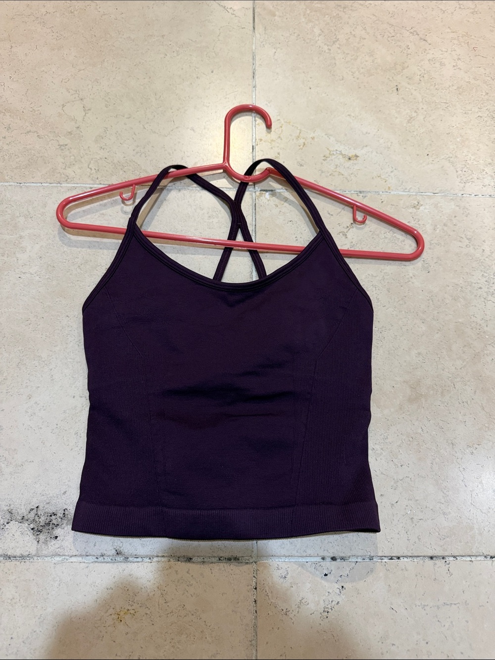Oner Active Deep Plum Strappy Crop Top